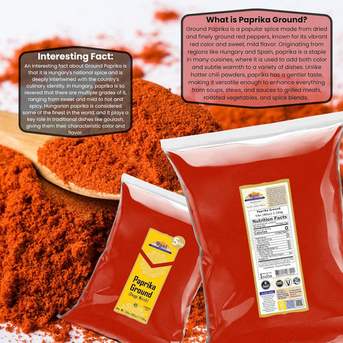 80oz (5lbs) 2.27kg Rani Paprika (Deggi Mirch, Low Heat) Spice Powder, Ground Bulk ~ All Natural, Salt-Free | Vegan | No