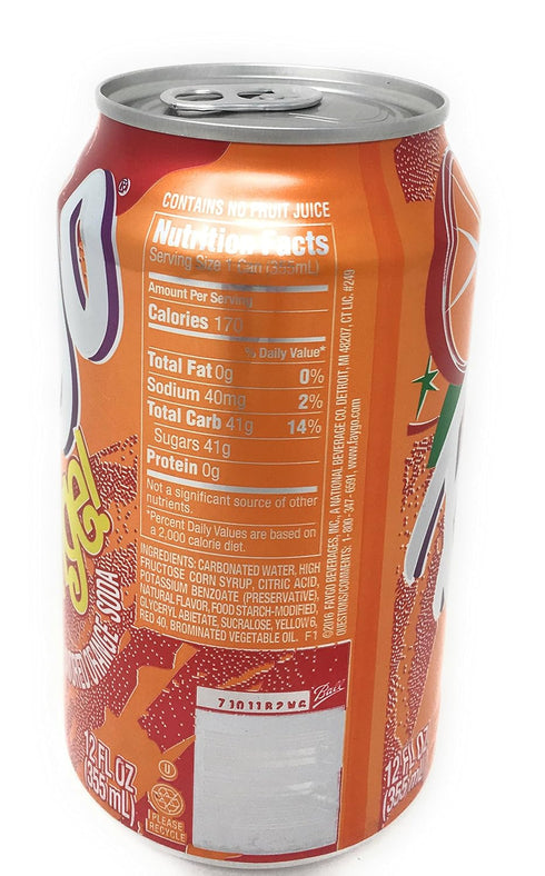 12 pack 12 oz Faygo Orange - cans