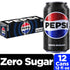 12 Oz (Pack 12) Pepsi Zero Sugar Cola Soda, Fl Cans