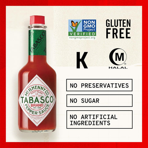 (12 (Pack 2) Tabasco Original Red Flavor Hot Sauce Ounce)
