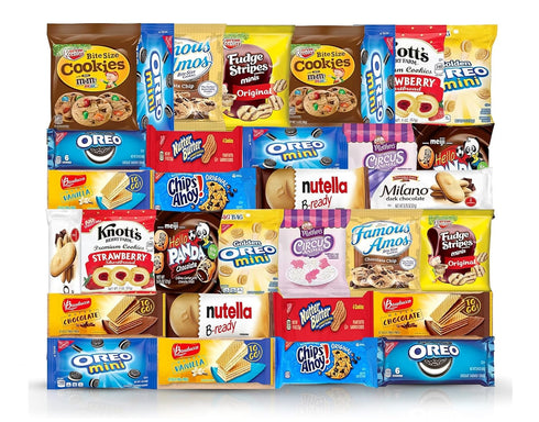 Cookies Variety Pack - Individually Wrapped Assortment, Sampler Bulk Care Package -