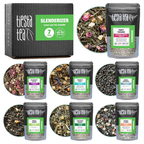Tiesta Tea - 7 Green Teas Dry Flight Sampler, Loose Leaf, Medium