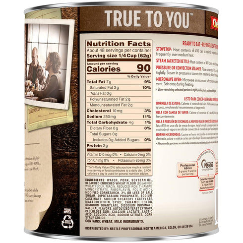 Country 6 lb 9 oz, #10 (Pack 2) Chef-mate Sausage Gravy, Breakfast Sausage, Biscuits and Gravy, Can