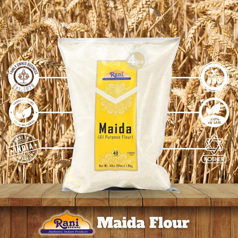 64oz (4lbs) 1.81kg Rani Maida Flour (Indian All Purpose Flour) Bulk ~ All Natural | Vegan | Gluten Friendly | NON-GMO |