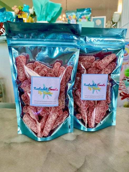Gummies Swedish Sour Raspberry Soda with Natural Flavors and Colors, Gluten Free