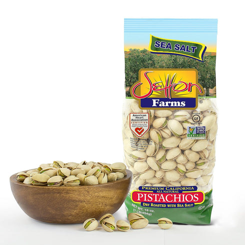 Setton 1 (16 Farms Dry Roasted and Salted Pistachios, Premium California In Shell Pistachios, pound Bag Ounce)