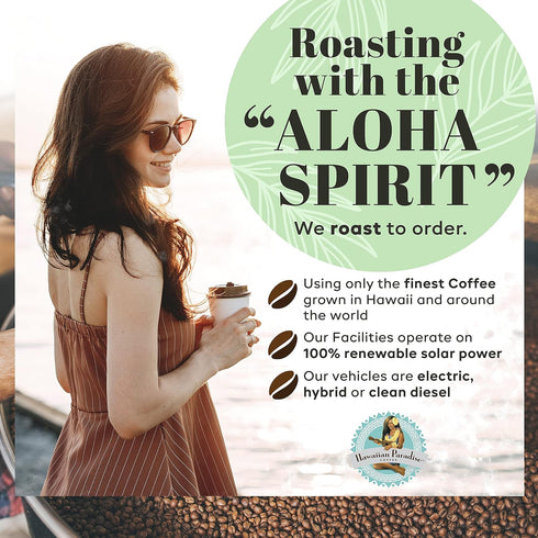 '-100% 24 Hawaiian Paradise Coffee Ground - Medium Roast Arabica Coffee Premium Rich Flavored Bold Signature Brewed