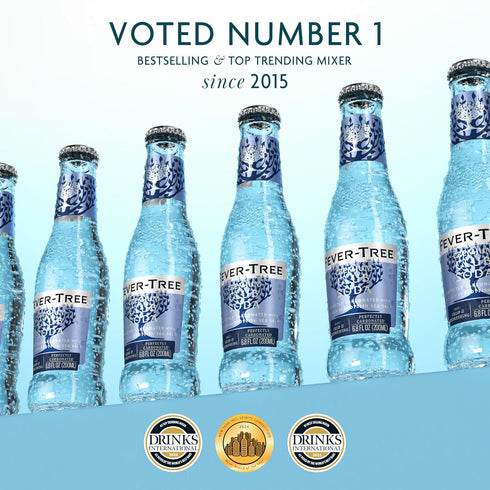 6.8 oz Pack 24 Fever-Tree Club Soda Premium Zero Calorie Mixer for Cocktails and Mocktails, fl Bottles, of Naturally