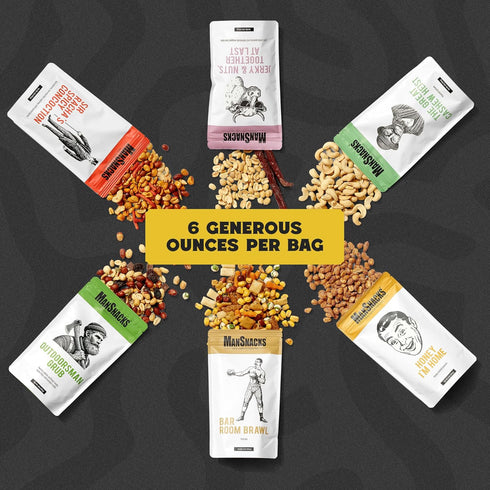6 Nuts Gift Basket for Men | Delicious Flavors of Gourmet Nuts | For Men, Dad, Husband, Son