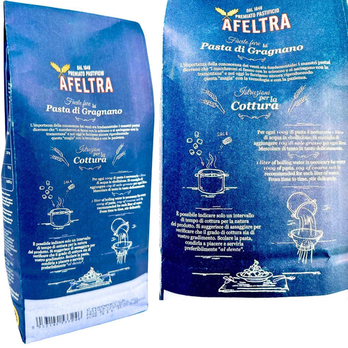 AFELTRA 17.6 oz. (500g)(Pack 2) Casarecce Pasta from Italy of Casareccia - Pasta di Gragnano IGP - Authentic Italian