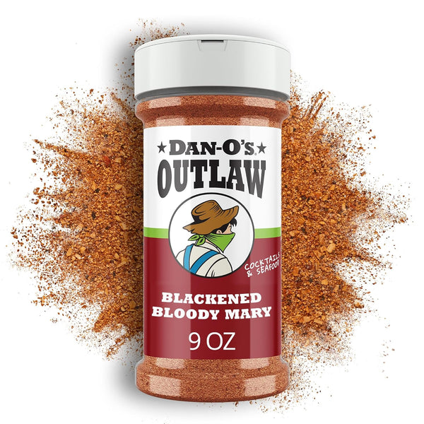Dan-O's Outlaws Blackened Bloody Mary Seasoning, 9 oz Bottle, All Purpose Seasoning