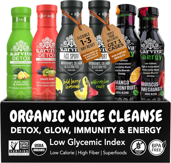 1-Day Juice Fasting, Collagen & Sustained Energy Pack | Ancient Remedies for