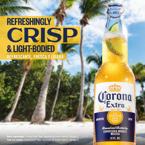 Corona Extra 12 12 oz. 4.6% Import Beer, pk, fl. Bottles, ABV