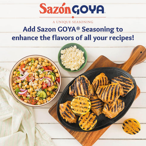 3.52oz Sazn with Garlic and Onion by Goya, Latin Spice Blend for Poultry, Seafood, Meat and Vegetables, All Purpose