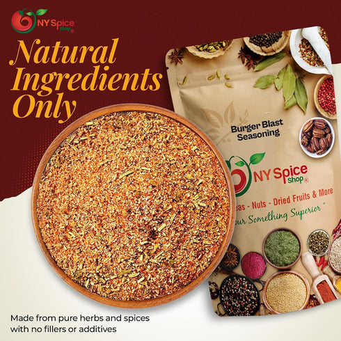 1 NY Spice Shop Burger Blast Seasoning - Pound Bold Spice Blend for Burgers Fries Grilled Meats & More - All-Purpose