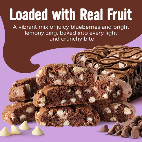 1.25oz 24 Pack Cooper Street Italian Biscotti Cookies - Twice Baked Biscotti Style Cookie Biscuits in Delicious Brownie
