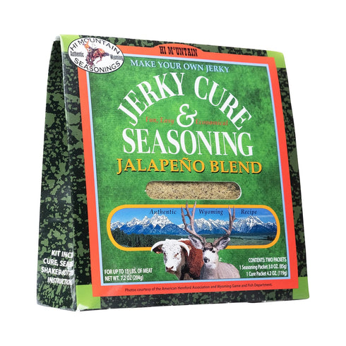 Hi Mountain Jerky Seasoning and Cure Kit, JALAPENO BLEND - Create Flavorful Jerky at Home
