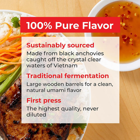 Premium 40°N Fish Sauce 17 fl oz: Red Boat Fish Sauce with Just 2 Ingredients, Keto, Paleo & Whole 30