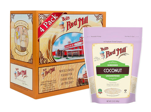 Bob's Red Mill Shredded Coconut, 12oz (Pack of 4) - Non GMO,