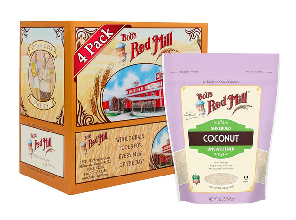 Bob's Red Mill Shredded Coconut, 12oz (Pack of 4) - Non GMO,