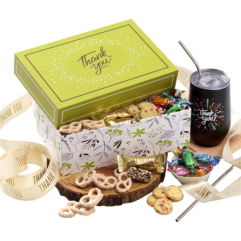 Broadway Basketeers Thank You Chocolate and Sweets Gift Box with a large