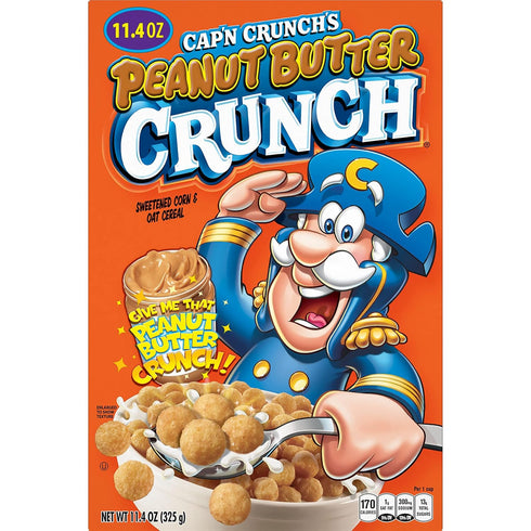 11.4oz Cap'N Crunch Breakfast Cereal, Peanut Butter Crunch, Box