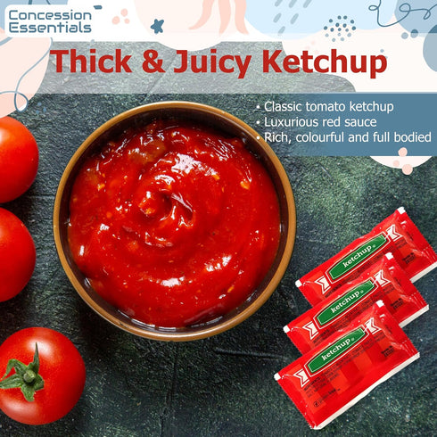 Concession Essentials Packets, 7 100/Case. (CEKetchupPacks-100CT) Choice Ketchup, Gm