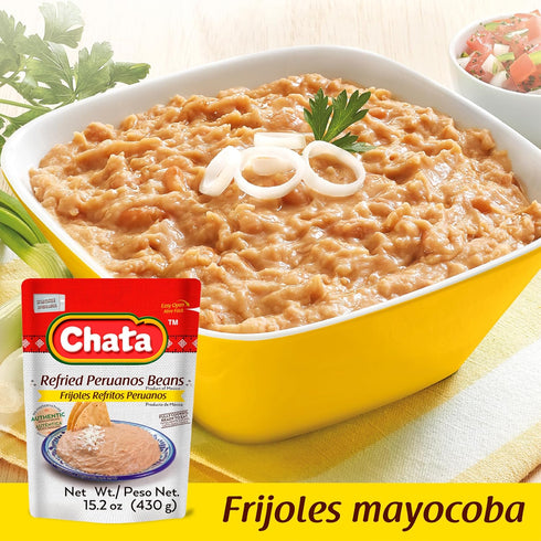 15.2 oz (Pack 3) Chata Mexican Refried Mayocoba Beans