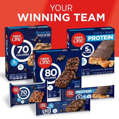 Fiber One 80 Calorie Chewy Bars, Chocolate Peanut Butter, Snack Bars Value Pack, 10 Ct, 8.2 oz