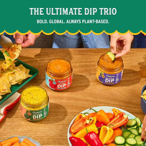 Pack Hummus 3 Growee Vegan Dip Plant-Based Queso & Alternative, Nut-Free Mayo & Dressing Substitute Dairy-Free