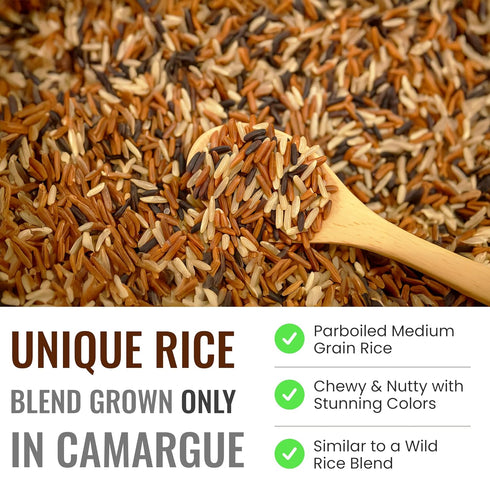 30 Oz Straight from France Genuinely French, White, Red and Black Rice Mix from Camargue, Similar to a Wild Rice Blend