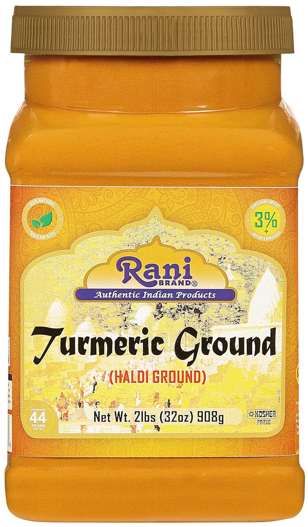 Rani Turmeric (Haldi) Root Powder Spice, 32oz (2lbs) Bulk PET Jar, 100% Pure, Vegan, Kosher