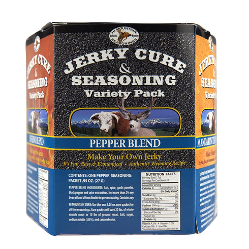 Hi Mountain Jerky Seasoning and Cure Kit | VARIETY PACK #2 - Flavors: Mandarin Teriyaki, Pepperoni, Sweet & Spicy,