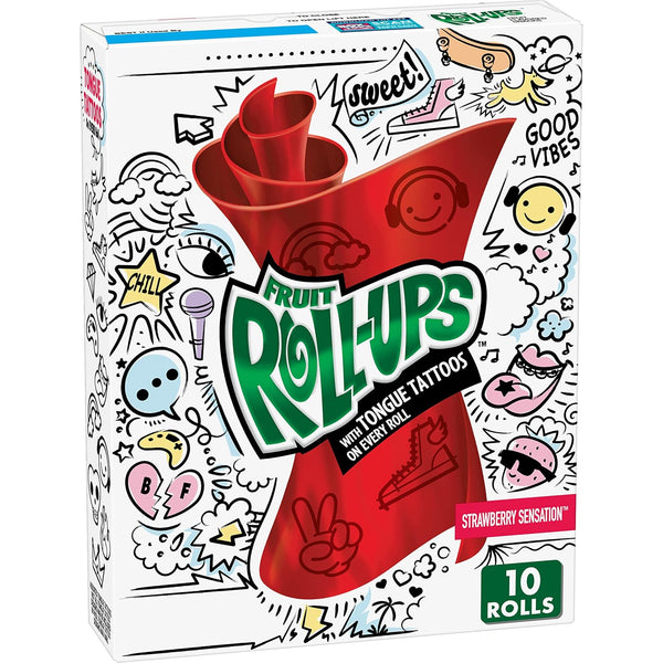 Fruit Roll-Ups Fruit Flavored Snacks, Strawberry Blast, 10 Ct, 5 oz