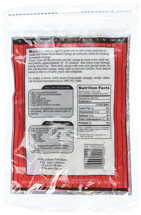 DeWied (2 Pack) Hog Sausage Casings