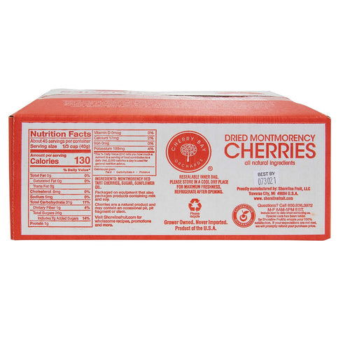 (4 lb. 100% Cherry Bay Orchards - Dried Montmorency Tart Cherries box) - Domestic, All Natural, Kosher Certified