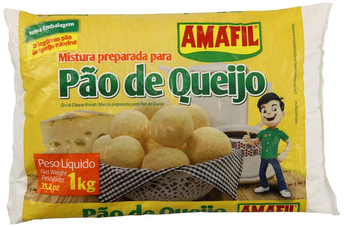Amafil Bread Mix Pao de Queijo Pan De Queso, 1kg GLUTEN FREE, cheese,