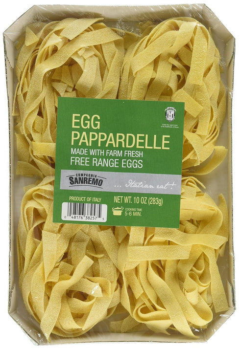 Compagnia Sanremo San Remo Italian Egg Pappardelle Pasta - Non-Gmo, Free Range