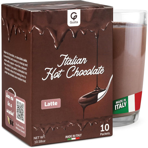 Italian Hot Chocolate Latte Smooth & Creamy Cocoa Drink Mix with Milk