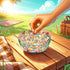 Pack, 2.2 lbs Candy Break Fruit & Cream Candy, Center Filled Hard Candies with Banana, Peach, Strawberry Flavors, Fruit