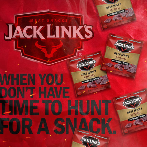 Multipack 100% 7g 0.625 oz (20 Pack) Jack Link's Beef Jerky - Original - Made with Real Beef - Ready to Eat Real Meat