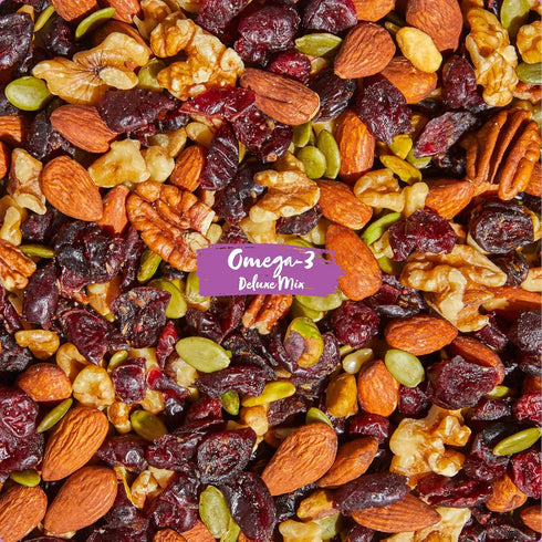 3 40 Oz Nature's Garden Omega Deluxe Mix - Healthy Trail Mix, Power Up, Heart Healthy, Gluten Free, Cholesterol Free