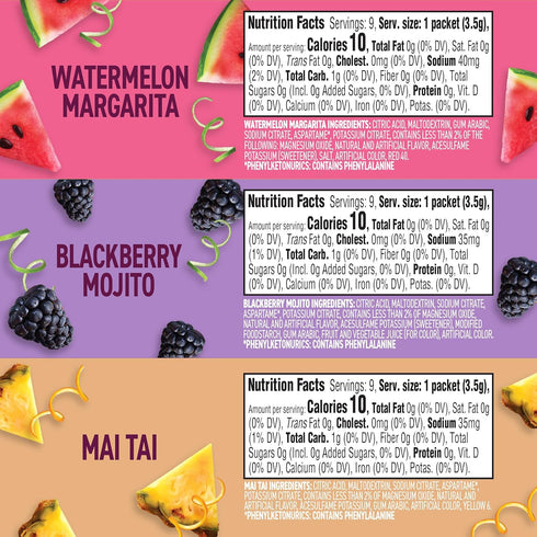 Pack, 9 Packets, 1.17 oz Crystal Light Mixology Drink Mix Variety for Convenient On-the-Go Flavorful Hydration