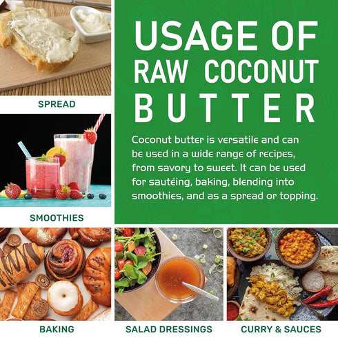 16 Jiva Organics RAW Organic Coconut Butter Ounce Jar - Creamy, Unsalted