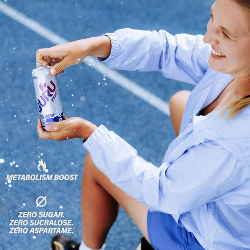 12 Guru Organic Zero Wild Berry Energy Drink, Fz