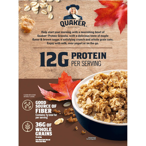 18oz Quaker Protein Granola, Maple and Brown Sugar
