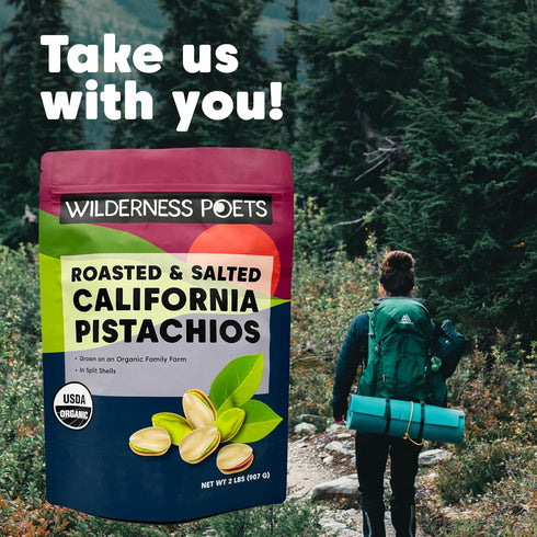 (32 2 Wilderness Poets, Organic California Pistachios - Roasted with Sea Salt, In Shell Ounce - Pound)