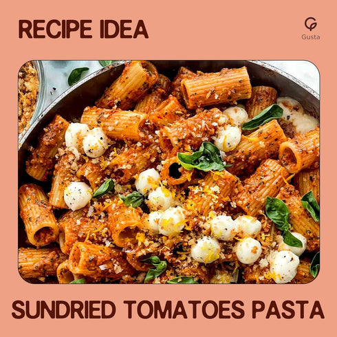 6.35oz Gusta Sun-Dried Tomato Pate - Made in Italy Dip or Spread - Paste of Sundried Tomatoes in Jar with Extra Virgin
