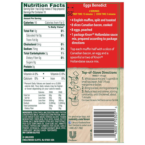 Knorr Hollandaise Sauce, .9-Ounce Packages (Pack of 12)