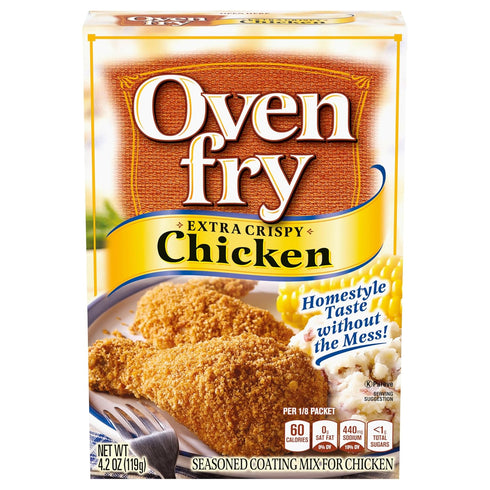 SHAKE'N BAKE Oven Fry Seasoned Coating Mix, Extra Crispy Chicken, 4.2-Ounce Boxes (Pack of
